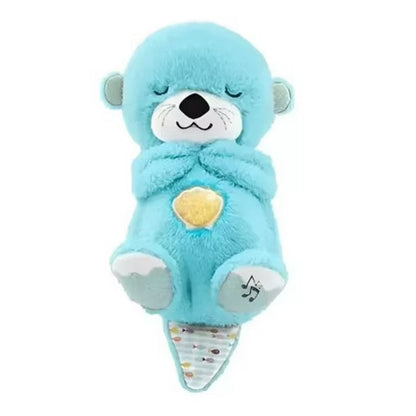 Peluche Nutria que respira, material suave, sonidos y luz relajante.