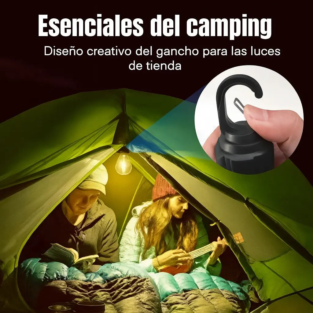 .Luz instantánea sin cables: Pack 2 Bombillas solar HookPro – tu aliado en oscuridad en cualquier lugar
