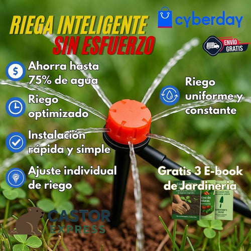 . Kit de Riego por Goteo - Riega de Forma Precisa - Tu jardín siempre perfecto con poco esfuerzo
