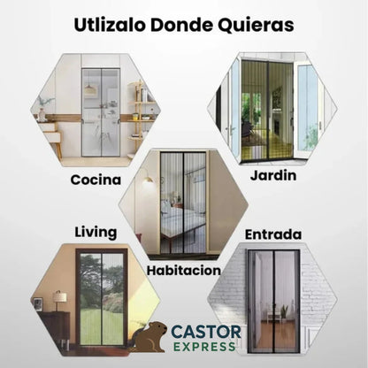 .Cortina Magnética - Cierre Automático – Protege a tu familia de insectos cada día