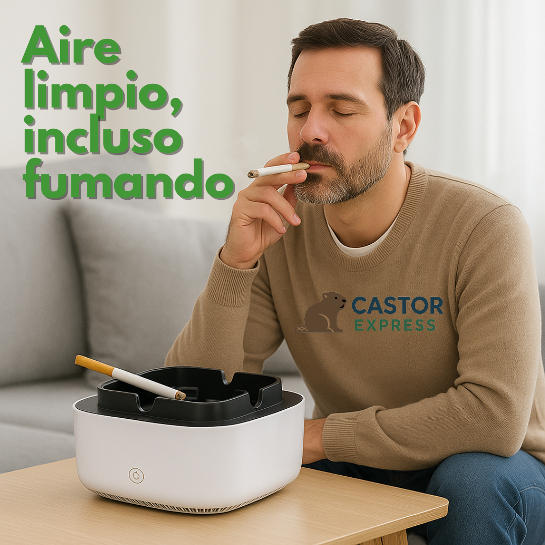 SmokeClean Pro – Purificador Portátil Antihumo – Conserva un Espacio Limpio y Agradable Siempre