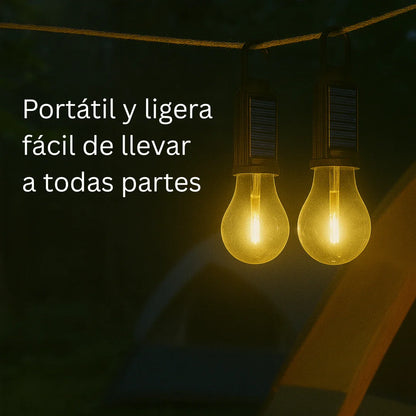 .Luz instantánea sin cables: Pack 2 Bombillas solar HookPro – tu aliado en oscuridad en cualquier lugar