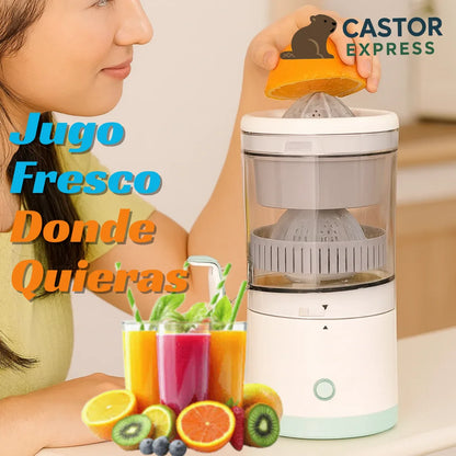 JuicyFast Exprimidor Portátil Recargable - Jugo en casa o trabajo- Energía natural lista en segundos