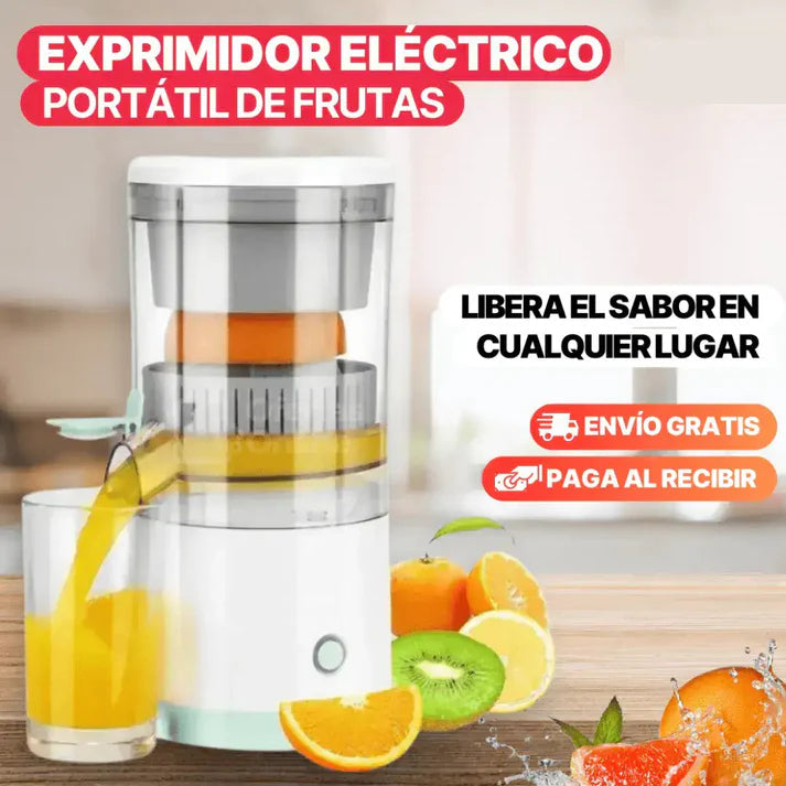 JuicyFast Exprimidor Portátil Recargable - Jugo en casa o trabajo- Energía natural lista en segundos