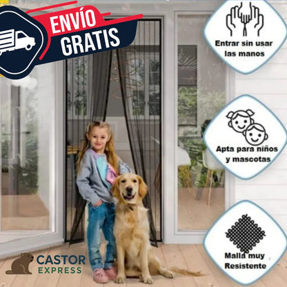 .Cortina Magnética - Cierre Automático – Protege a tu familia de insectos cada día