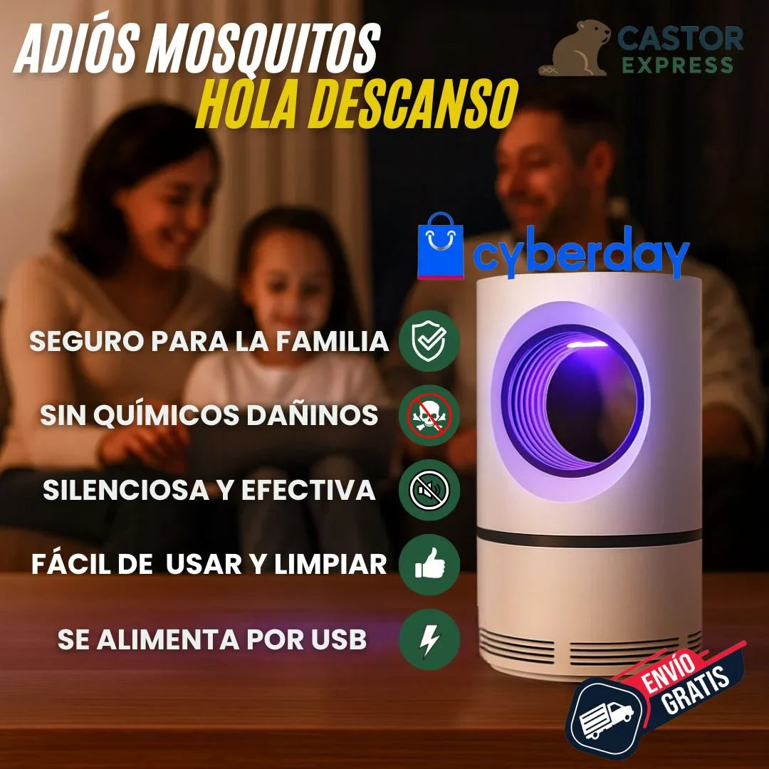 Lámpara UV Antimosquitos BozzOf f- Atrae y Captura- Mantén tu espacio libre de mosquitos